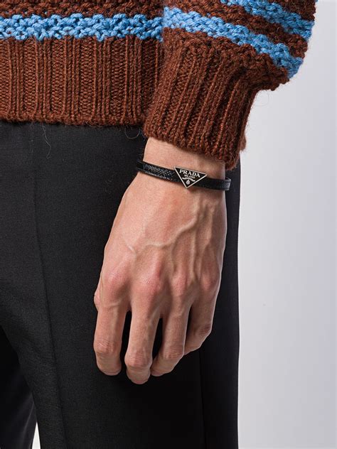 prada bracelet mens|prada armband mit logo.